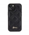 Guess Quilted Metal Logo case for iPhone 15 - black