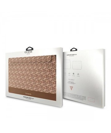 Guess GCube Stripes case for a 16" laptop - brown