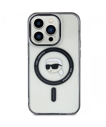 Karl Lagerfeld KLHMP15MHKHNOTK iPhone 15 Plus 6.7" transparent hardcase IML Karl`s Head MagSafe