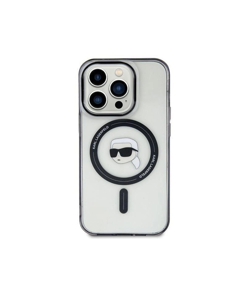 Karl Lagerfeld KLHMP15MHKHNOTK iPhone 15 Plus 6.7" transparent hardcase IML Karl`s Head MagSafe