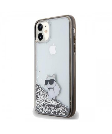 Karl Lagerfeld Liquid Glitter Choupette case for iPhone 11 / Xr - transparent
