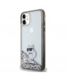 Karl Lagerfeld Liquid Glitter Choupette case for iPhone 11 / Xr - transparent