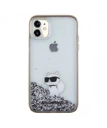 Karl Lagerfeld Liquid Glitter Choupette case for iPhone 11 / Xr - transparent