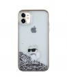 Karl Lagerfeld Liquid Glitter Choupette case for iPhone 11 / Xr - transparent