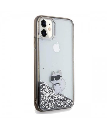 Karl Lagerfeld Liquid Glitter Choupette case for iPhone 11 / Xr - transparent
