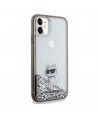 Karl Lagerfeld Liquid Glitter Choupette case for iPhone 11 / Xr - transparent