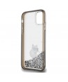 Karl Lagerfeld Liquid Glitter Choupette case for iPhone 11 / Xr - transparent