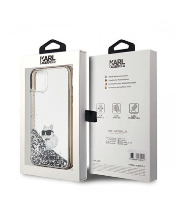 Karl Lagerfeld Liquid Glitter Choupette case for iPhone 11 / Xr - transparent