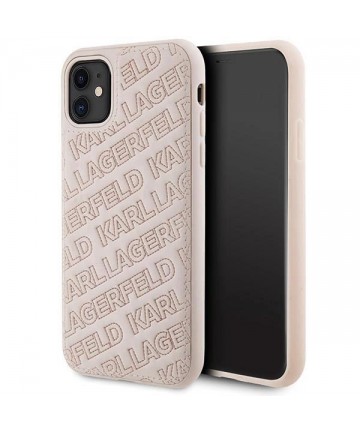 Karl Lagerfeld Quilted K Pattern case for iPhone 11 / Xr - pink