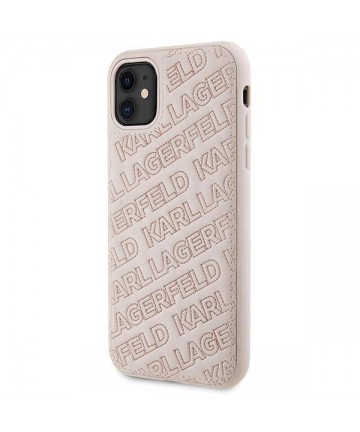 Karl Lagerfeld Quilted K Pattern case for iPhone 11 / Xr - pink