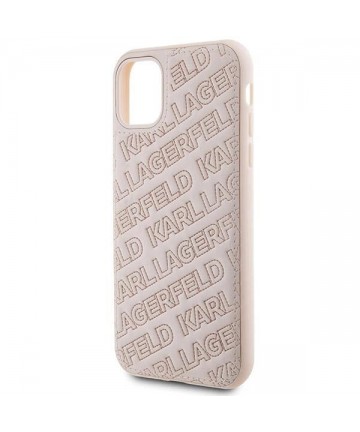 Karl Lagerfeld Quilted K Pattern case for iPhone 11 / Xr - pink