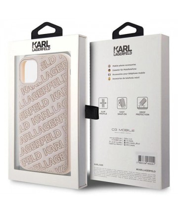 Karl Lagerfeld Quilted K Pattern case for iPhone 11 / Xr - pink