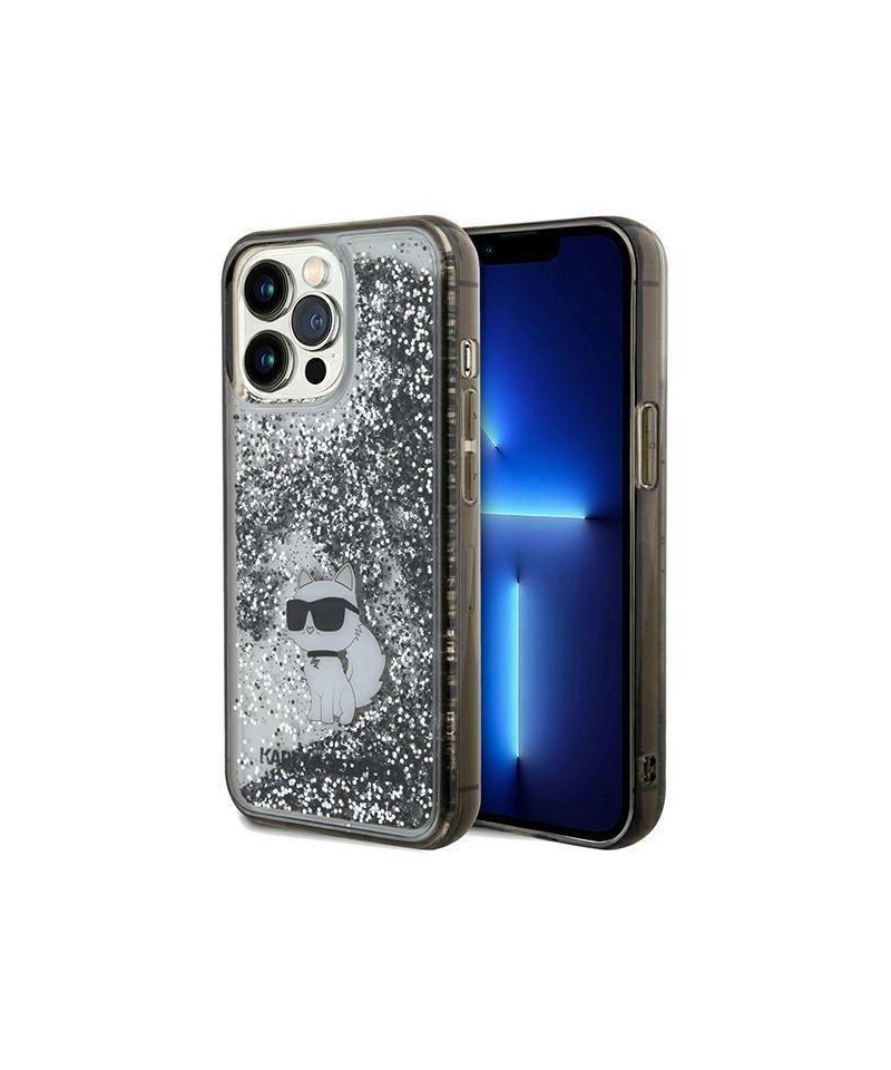 Karl Lagerfeld Liquid Glitter Choupette case for iPhone 13 Pro / 13 - transparent