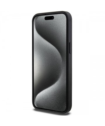 Karl Lagerfeld Gripstand Saffiano Choupette Pins case for iPhone 13 Pro Max - black