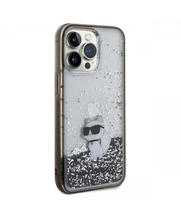 Karl Lagerfeld Liquid Glitter Choupette case for iPhone 13 Pro Max - transparent