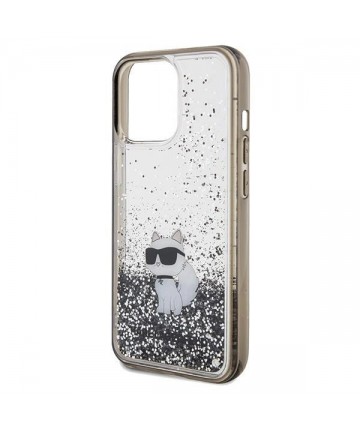 Karl Lagerfeld Liquid Glitter Choupette case for iPhone 13 Pro Max - transparent