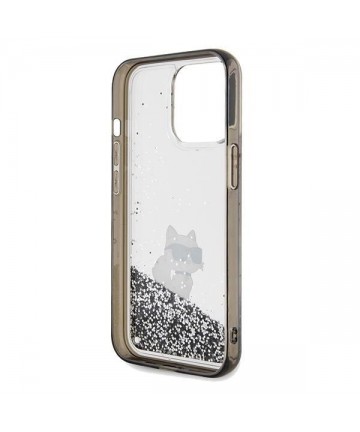 Karl Lagerfeld Liquid Glitter Choupette case for iPhone 13 Pro Max - transparent