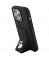 Karl Lagerfeld Gripstand Saffiano Choupette Pins case for iPhone 14 Pro - black