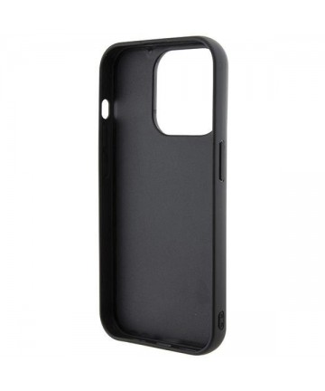Karl Lagerfeld Gripstand Saffiano Karl&Choupette Pins case for iPhone 14 Pro - black