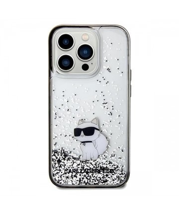 Karl Lagerfeld Liquid Glitter Choupette case for iPhone 14 Pro - transparent