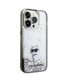 Karl Lagerfeld Liquid Glitter Choupette case for iPhone 14 Pro - transparent