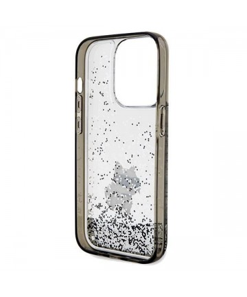 Karl Lagerfeld Liquid Glitter Choupette case for iPhone 14 Pro - transparent