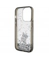 Karl Lagerfeld Liquid Glitter Choupette case for iPhone 14 Pro - transparent