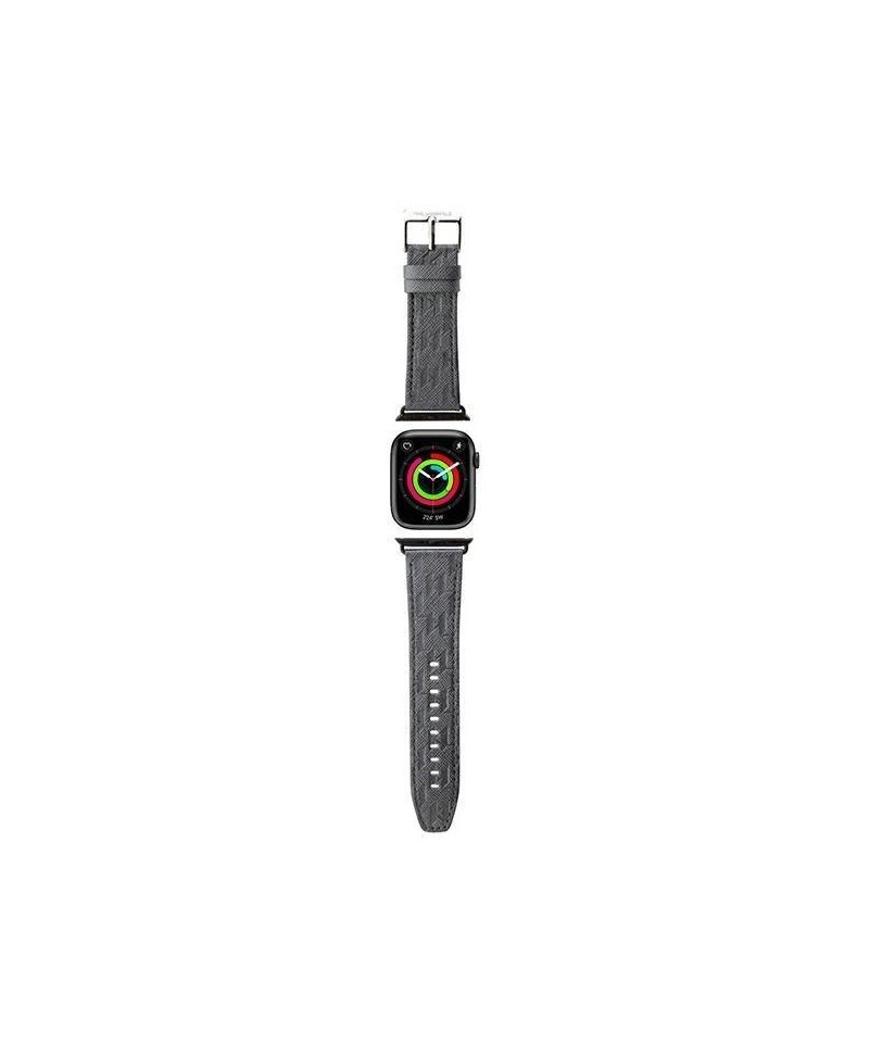 Karl Lagerfeld Saffiano Monogram strap for Apple Watch 38/40/41mm - silver