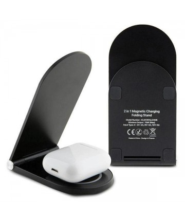 Karl Lagerfeld Choupette MagSafe induction charger 15W, foldable 2in1 - black