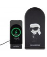 Karl Lagerfeld Ikonik MagSafe 15W inductive charger, foldable 2in1 - black
