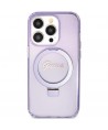 Guess Ring Stand Script Glitter MagSafe case for iPhone 11 / Xr - purple