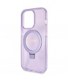 Guess Ring Stand Script Glitter MagSafe case for iPhone 13 Pro / 13 - purple