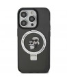 Karl Lagerfeld Ring Stand Karl&Choupette MagSafe case for iPhone 11 / Xr - black