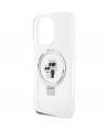 Karl Lagerfeld Ring Stand Karl&Choupette MagSafe case for iPhone 13 Pro / 13 - white