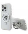 Karl Lagerfeld Ring Stand Karl&Choupette MagSafe case for iPhone 13 Pro Max - white