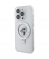 Karl Lagerfeld Ring Stand Karl&Choupette MagSafe case for iPhone 13 Pro Max - white