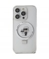 Karl Lagerfeld Ring Stand Karl&Choupette MagSafe case for iPhone 13 Pro Max - white