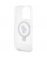 Karl Lagerfeld Ring Stand Karl&Choupette MagSafe case for iPhone 13 Pro Max - white