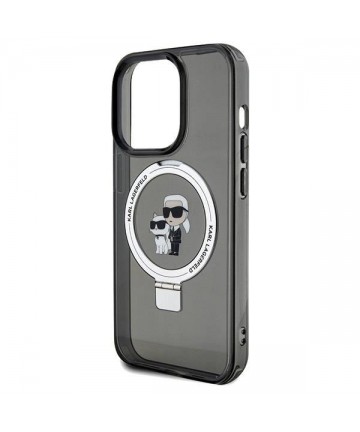 Karl Lagerfeld Ring Stand Karl&Choupette MagSafe case for iPhone 13 Pro Max - black