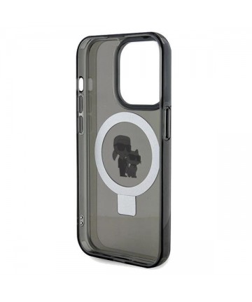 Karl Lagerfeld Ring Stand Karl&Choupette MagSafe case for iPhone 13 Pro Max - black