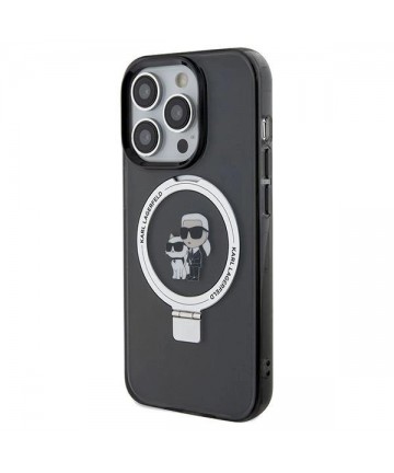 Karl Lagerfeld Ring Stand Karl&Choupette MagSafe case for iPhone 14 Pro - black