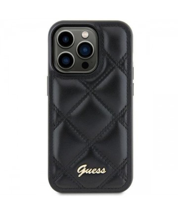 Guess GUHCS23FEPSQSQSK S23 FE S711 black/black hardcase Quilted Metal Logo