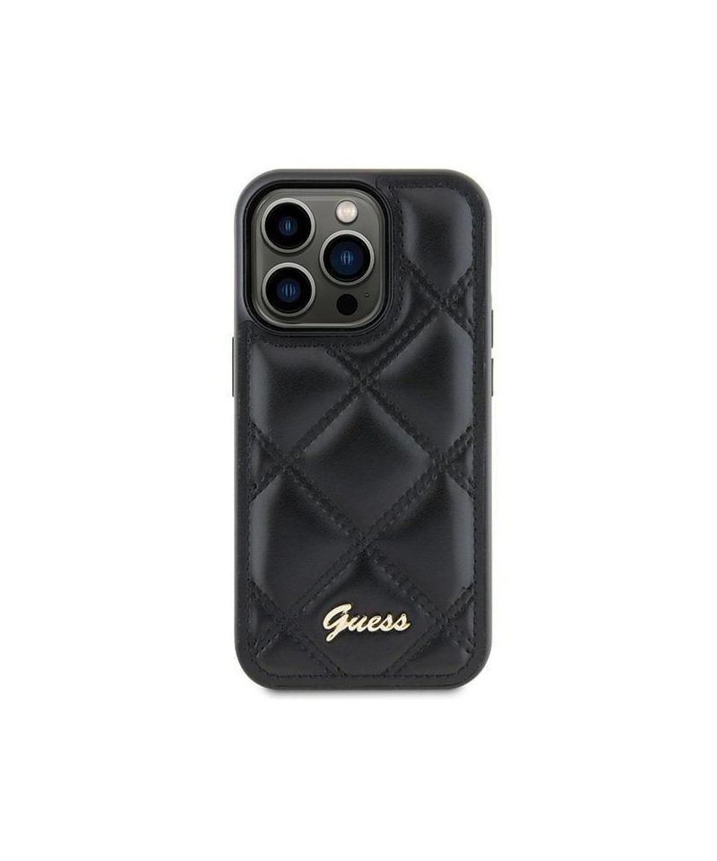 Guess GUHCS23FEPSQSQSK S23 FE S711 black/black hardcase Quilted Metal Logo