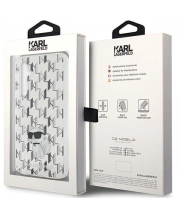 Karl Lagerfeld KLHCS23FEHNCMKLT S23 FE S711 transparent hardcase Monogram Choupette