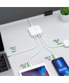 Choetech PD8008 100W GaN fast charger 2x USB-A / 2x USB-C - white