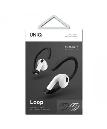 UNIQ Loop Sports Ear Hooks AirPods white-black dual pack