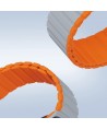 Magnetic Apple Watch SE, 9, 8, 7, 6, 5, 4, 3, 2, 1 (41, 40, 38 mm) Dux Ducis Strap (LD Version) - gray-orange