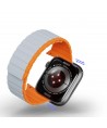Magnetic Apple Watch SE, 9, 8, 7, 6, 5, 4, 3, 2, 1 (41, 40, 38 mm) Dux Ducis Strap (LD Version) - gray-orange