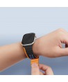 Magnetic Apple Watch SE, 9, 8, 7, 6, 5, 4, 3, 2, 1 (41, 40, 38 mm) Dux Ducis Strap (LD Version) - black and orange