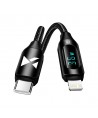 Wozinsky WUCLC2 Lightning - USB-C 36W 480Mb/s cable 2m with display - black